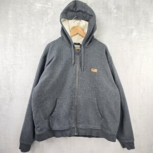 L.L. Bean Hoodie Mens XXL Katahdin Iron Works Full Zip Sweatshirt Fleece Lined